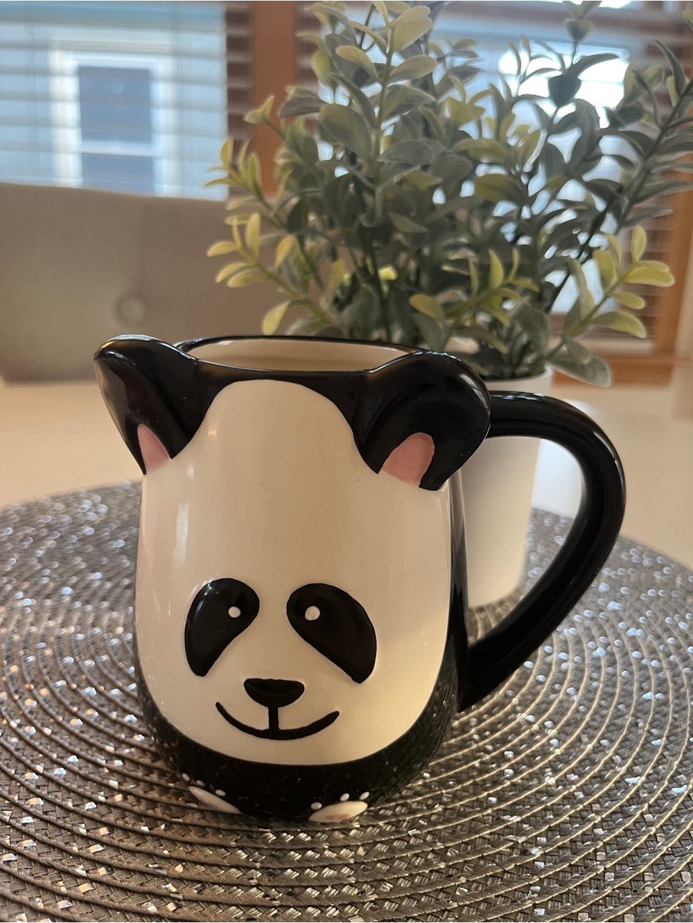 Panda Animal Ceramic Mug - Black and White - New